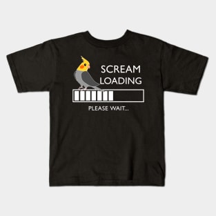 Scream Loading Cockatiel #white Kids T-Shirt